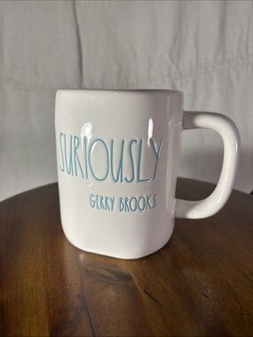 Rae Dunn Suriously Gerry Brooks Mug Blue Interior by Magenta
